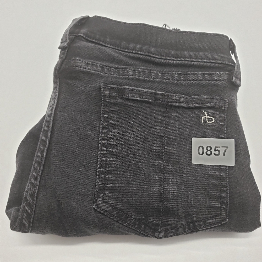 Rag & bone women US 29 black jeans ankle skinny raw hem zipper fly Modal blend - Picture 13 of 13